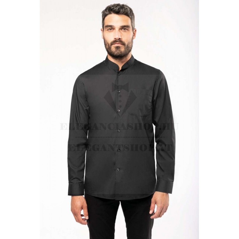      MEN'S LONG-SLEEVED MANDARIN COLLAR SHIRT