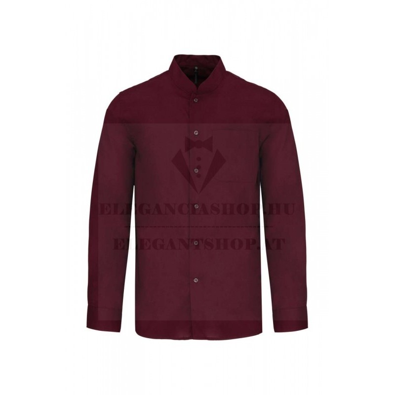      MEN'S LONG-SLEEVED MANDARIN COLLAR SHIRT Einfarbige Hemden