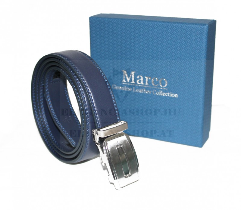            Marco Sergioni Ledergürtel im Geschenkbox - Blau