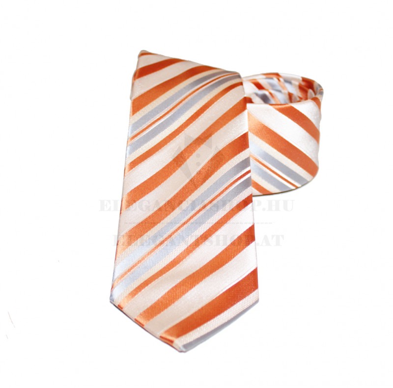 Satin Vater-Sohn Krawatte Set - Orange gestreift