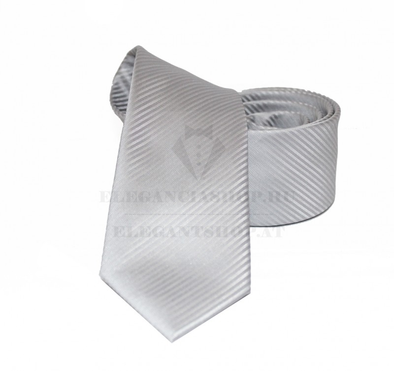          NM Slim Krawatte - Silber gestreift Gestreifte Krawatten