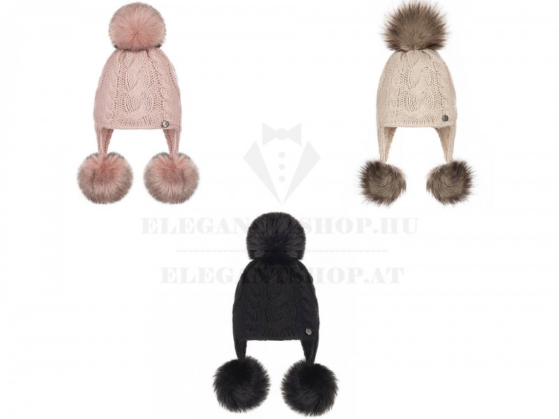  Wintermütze für Mädchen mit Pompons Kinder Schals, Mützen,Handschuhe