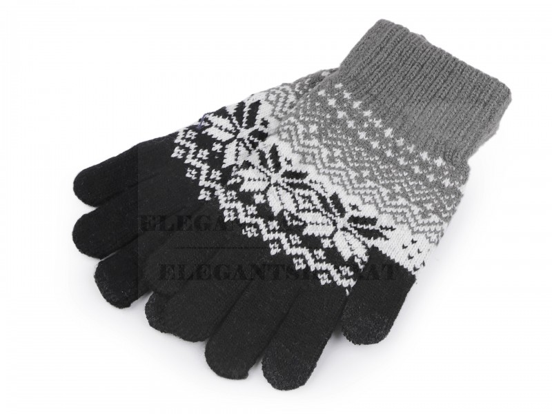                  Unisex Strickhandschuhe mit Norwegermuster Damen Handschuhe,Winterschal