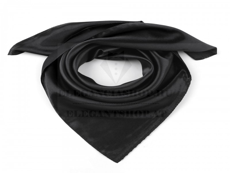 Satintuch einfarbig - Schwarz Tücher, Schals