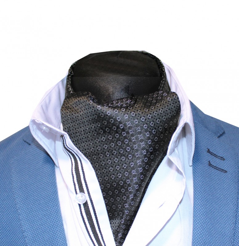 Cravat Ascot Krawatten für Männer - Schwarz gemustert Spezialität