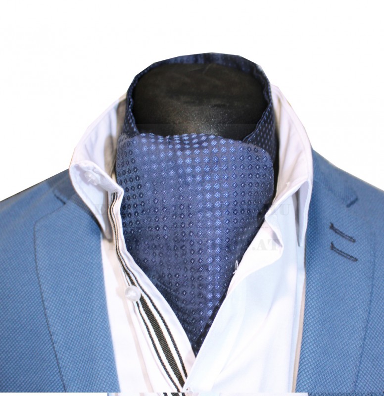 Cravat Ascot Krawatten für Männer - Blau gemustert Spezialität