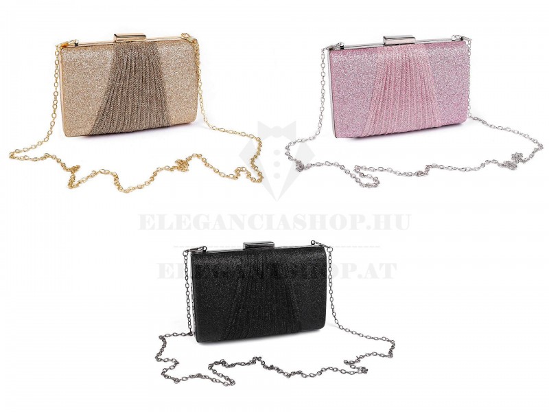                                      Clutch mit Glitzer Damen Tasche, Geldbörse, Gürtel