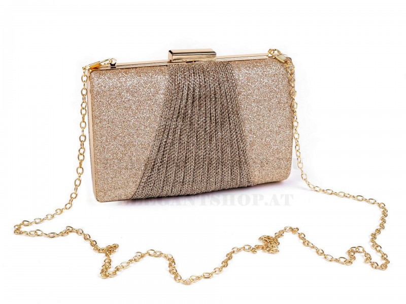                                      Clutch mit Glitzer Damen Tasche, Geldbörse, Gürtel