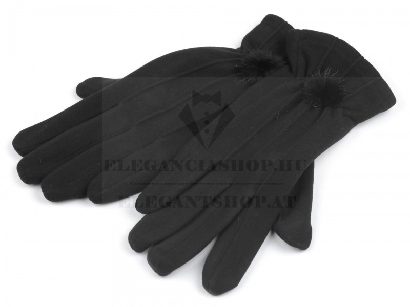                    Handschuhe für Damen mit Pelzbommel Damen Handschuhe,Winterschal