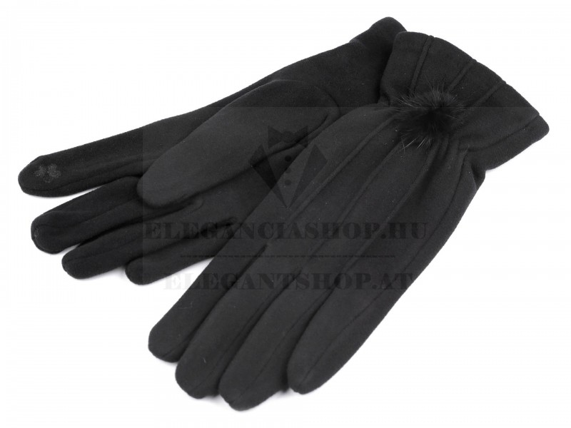                    Handschuhe für Damen mit Pelzbommel Damen Handschuhe,Winterschal