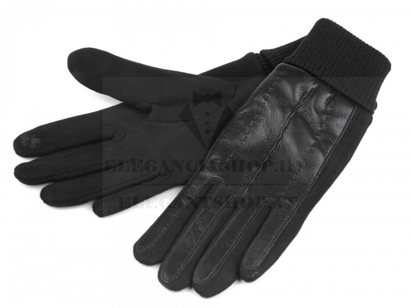              Handschuhe für Damen mit Öko-Leder verziert Damen Handschuhe,Winterschal