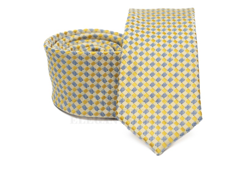 Rossini Slim Krawatte - Gelb gemustert