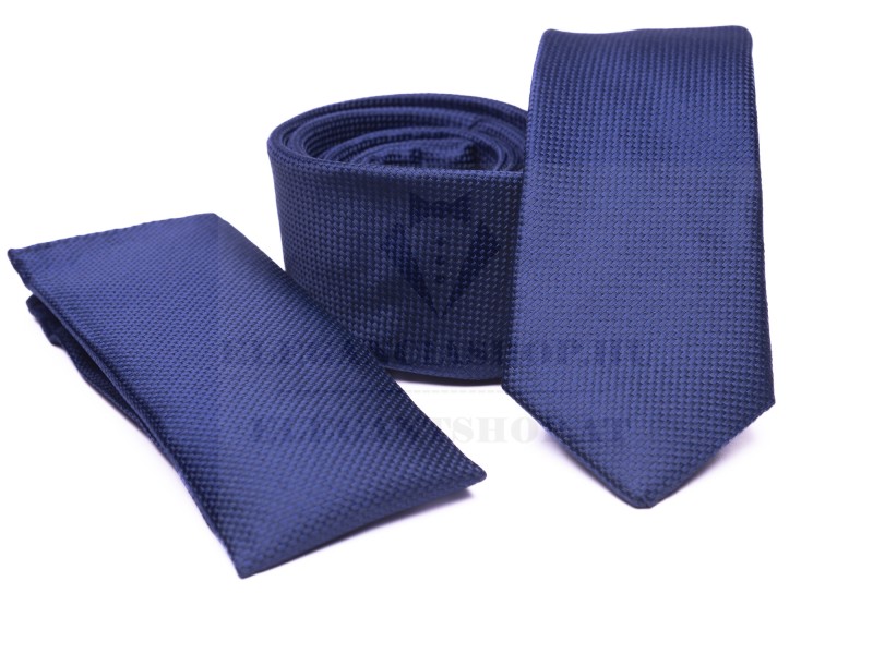       Rossini Slim Krawatte Set - Blau