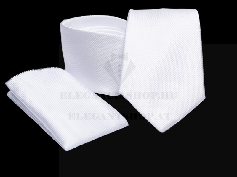           Premium Krawatte Set - Weiß Kleine gemusterte Krawatten