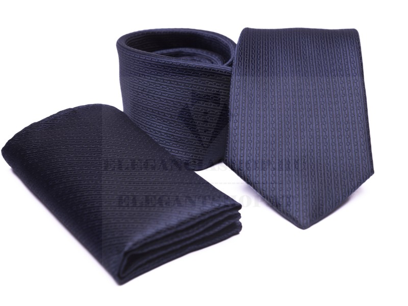           Premium Krawatte Set - Dunkelblau Unifarbige Krawatten