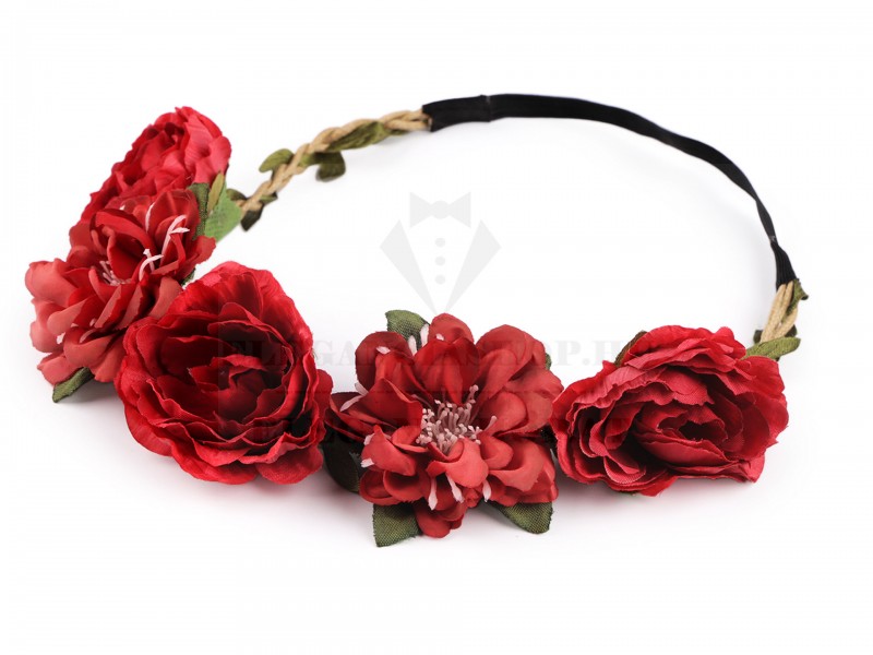                       Elastisches Haarband mit Blumen Schmuck, Haarschmuck