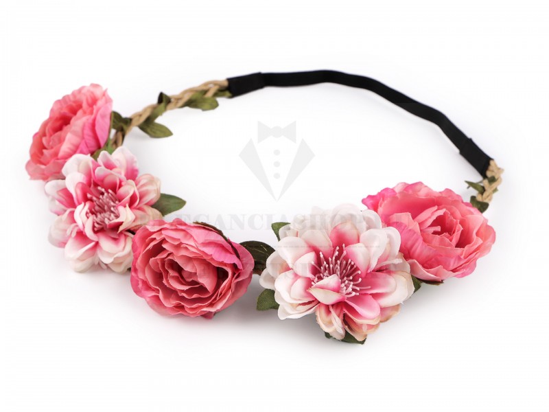                       Elastisches Haarband mit Blumen Schmuck, Haarschmuck