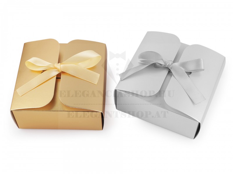 Geschenkbox mit Herzen und Schleife - 12 St. Geschenke einpacken
