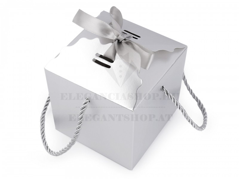 Geschenkbox mit Band und Kordel - 12 St. Geschenke einpacken