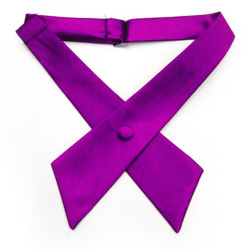 Satin Kreuz Bogen Krawatte - Violett Spezialität