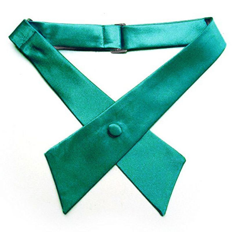 Satin Kreuz Bogen Krawatte - Grün Damen Krawatte, Fliege