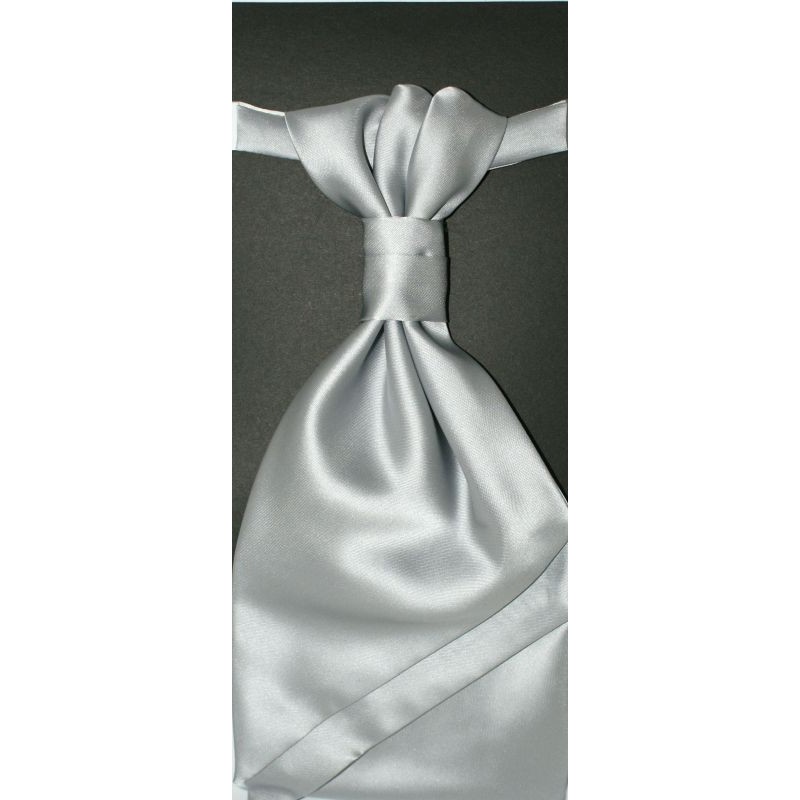 Hochzeit Krawatte mit Einstecktuch - Silber