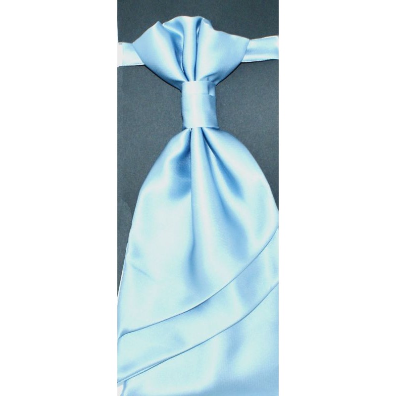 Hochzeit Krawatte mit Einstecktuch - Babyblau