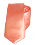 Satin Slim Krawatte - Lachs Unifarbige Krawatten