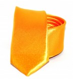 Satin Slim Krawatte - Kanariengelb Unifarbige Krawatten