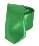 Satin Slim Krawatte - Grün Unifarbige Krawatten