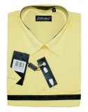 Goldenland Kurzarm Hemd - Gelb Comfort Fit
