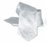 Krawatte Set - Silber Gemustert Gemusterte Krawatten