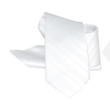 Krawatte Set - Weiß Gestreift Krawatten