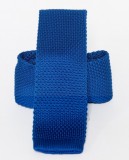 Premium Strickkrawatte - Blau Unifarbige Krawatten