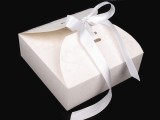 Geschenkbox aus Papier mit Schleife und Glitter - 5 St./Packung