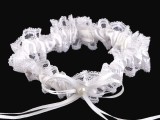 Hochzeitsstrumpfband aus Spitze - Weiß Schmuck, Haarschmuck