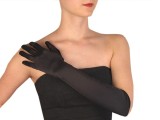 Satin Handschuhe lang 60 cm - Schwarz Damen Produkten