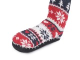 Damen Winter Anti-Rutsch Hausschuhe mit Norweger Muster Damensocken,  Strumpfhosen