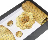 Goldenland Fliege Set im Geschenkbox  - Gelb Sets