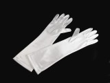 Satin Handschuhe lang 40 cm - Weiß Damen Produkten