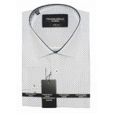 Francesco Uomo Langarm Hemd - Weiß gemustert Langarmhemden