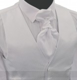 Goldenland Hochzeitsweste Set - Weiß gemustert Hochzeitswesten