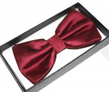      NM Satin Fliege im Geschenkbox - Bordeaux