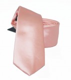          NM Slim Satin Krawatte - Puderrosa Unifarbige Krawatten