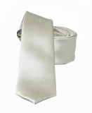          NM Slim Satin Krawatte - Ecru Unifarbige Krawatten