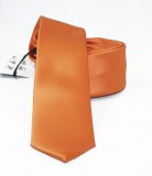          NM Slim Satin Krawatte - Orange Unifarbige Krawatten