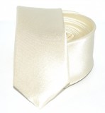 Satin Slim Krawatte - Natur Unifarbige Krawatten