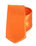 Satin Slim Krawatte - Orange Unifarbige Krawatten