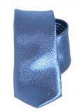 Satin Slim Krawatte - Blau Unifarbige Krawatten