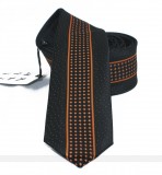          NM Slim Krawatte - Orange gepunktet Kleine gemusterte Krawatten